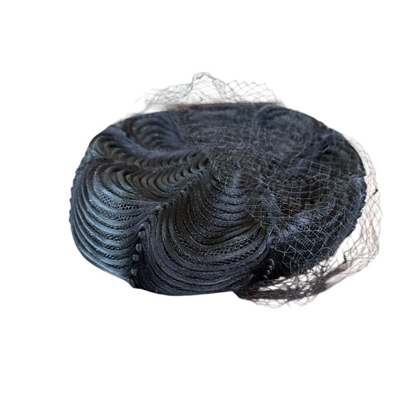 Vintage Intricate Pillbox Hat - Styled By Coralie- 22 1/2 - Picture 2 of 5